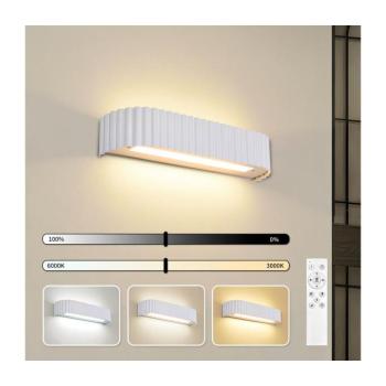 BRILAGI - fényerőszabályozható LED fali lámpa FALCON MODERN LED/14W/230V 40 cm fehér + távirányító BRI965 kép