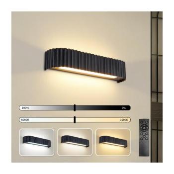 BRILAGI - fényerőszabályozható LED fali lámpa FALCON MODERN LED/14W/230V 40 cm fekete + távirányító BRI963 kép