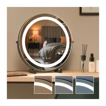 BRILAGI - Fényerőszabályozható LED sminktükör CALIFORNIA LED/17W/230V átm. 42 cm fekete FG-M6-WD26-BLK kép
