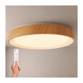 BRILAGI - FLOCO LED mennyezeti lámpa, dimmelhető, 48 W/230 V, Ø 40 cm, fa/fehér + távirányító WO800-OEM51-40-WHT kép