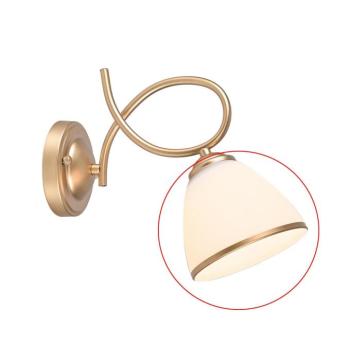BRILAGI - FRED E27 csere búra fali lámpához és csillárhoz, átm. 13,5 cm, krém/arany 63502 kép