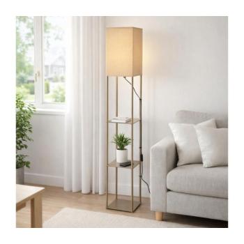 BRILAGI - GRADUS állólámpa polcokkal 1xE27/40W/230V 150 cm szürke/bézs 63019 kép