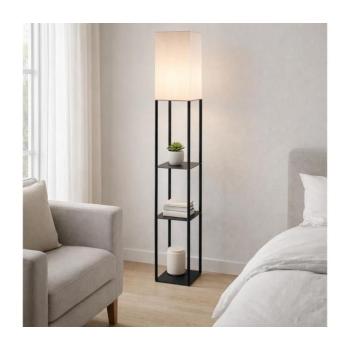 BRILAGI - GRADUS polcos állólámpa, 1xE27/40W/230V, 150 cm, fekete/fehér 63018 kép