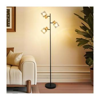 BRILAGI - HYGGE állólámpa 3xE14/15W/230V fa/füstszínű BRI408 kép