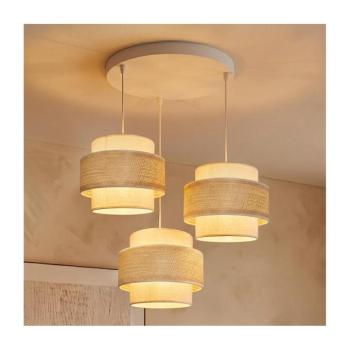 BRILAGI - Kábeles függőlámpa SPACE 3xE27/60W/230V átm. 40 cm bézs/krém 8590828052654 kép