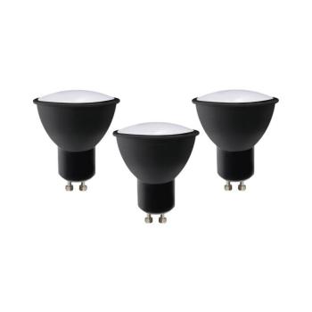 KÉSZLET 3x LED Izzó ECOLINE GU10/6W/230V 4000K fekete - BRILAGI ZD-E3GU06-40 kép