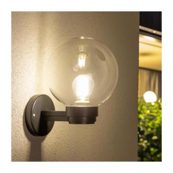 BRILAGI - Kültéri fali lámpa HARBOR 1xE27/40W/230V IP33 fekete/átlátszó GD-HAWU0T-00 kép