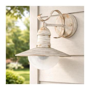 BRILAGI - Kültéri fali lámpa MOLDE 1xE27/60W/230V IP44 fehér/patina 63023 kép