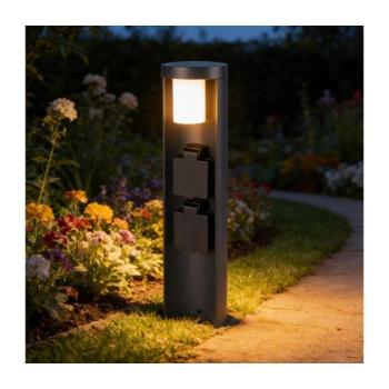 BRILAGI - Kültéri lámpa 2 db SCHUKO aljzattal PILLAR 1xG9/11W/230V IP44 antracit BRI806 kép