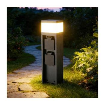 BRILAGI -Kültéri lámpa 2 db SCHUKO aljzattal PILLAR 1xG9/11W/230V IP44 antracit BRI811 kép