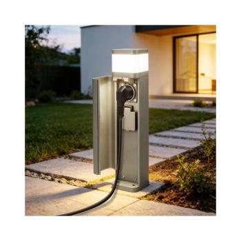 BRILAGI - Kültéri lámpa 2 db SCHUKO PILLAR aljzattal 1xG9/11W/230V IP44 szürke BRI1129 kép