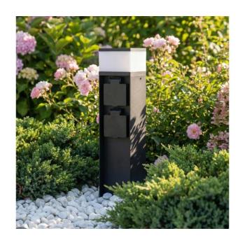 BRILAGI - Kültéri lámpa 2 SCHUKO aljzattal 1xG9/11W/230V IP44 fekete PG13BG-OEM kép