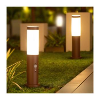 BRILAGI - Kültéri lámpa érzékelővel NOVA 1xE27/15W/230V 40 cm IP44 barna FG-KH142PSH-40-SEN-RUST kép