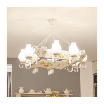 BRILAGI - Láncos csillár QUEEN 8xE14/40W/230V bükk/krémszínű EX-01076 kép