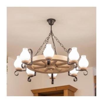 BRILAGI - Láncos csillár ROATA 8xE14/40W/230V tölgy EX-01085 kép