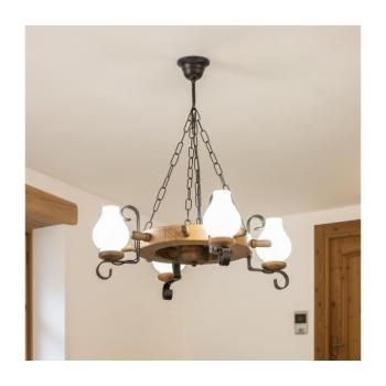 BRILAGI - Láncos csillár TIMONA 4xE14/40W/230V átm. 50 cm bükk EX-01004 kép