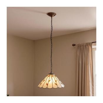 BRILAGI - láncos Tiffany-vitrázs csillár FOLIA 1xE27/60W/230V átm. 40 cm BRP-B015A kép