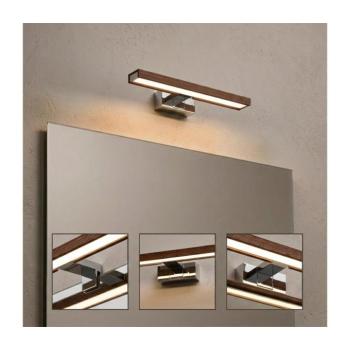 BRILAGI-LED 3 az 1-ben WOODY MIRROR fürdőszobai tükörvilágítás LED/8W/230V IP44 króm/tölgy-cseresznye 8590828018148 kép
