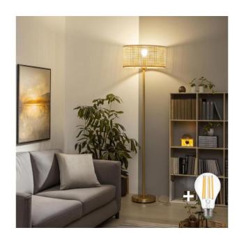 BRILAGI - LED állólámpa CERIA 1xE27/20W/230V átm. 25 cm bambusz/arany SA2189+EG781159 kép