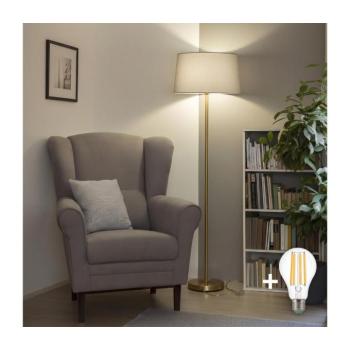 BRILAGI - LED állólámpa CERIA 1xE27/20W/230V átm. 45 cm szürke/arany SA2189+EG781042 kép