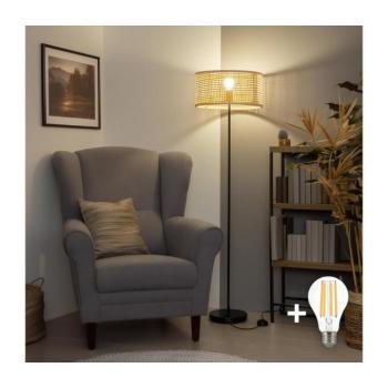 BRILAGI - LED állólámpa CERIA 1xE27/40W/230V átm. 25 cm bambusz/fekete SA2187+EG781159 kép