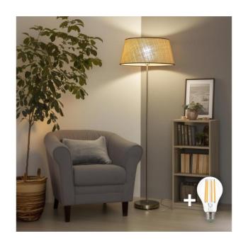 BRILAGI - LED állólámpa CERIA 1xE27/40W/230V átm. 50 cm bézs/matt króm SA2188+EG781084 kép
