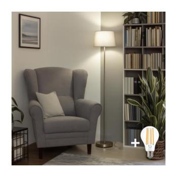 BRILAGI - LED állólámpa CERIA 1xE27/40W/230V Ø 30 cm szürke/matt króm SA2188+EG781036 kép
