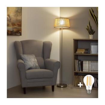 BRILAGI - LED állólámpa CERIA 1xE27/40W/230V Ø 35 cm bézs/matt króm SA2188+EG781083 kép