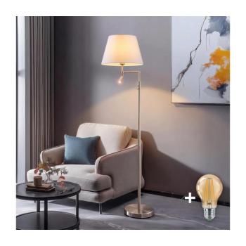 BRILAGI - LED állólámpa CERIA 1xE27/60W/230V + LED/2,1W matt króm/fehér EG32514+EG781035 kép
