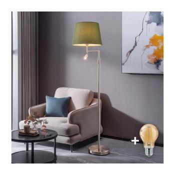 BRILAGI - LED állólámpa CERIA 1xE27/60W/230V + LED/2,1W matt króm/zöld EG32514+EG781039 kép