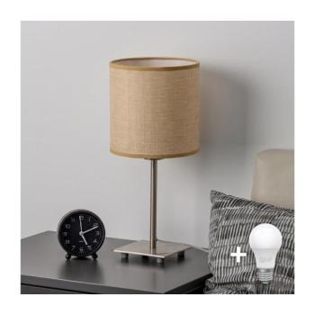 BRILAGI - LED asztali lámpa NUBILA 1xE27/60W/230V világosbarna EG32509+BG1584 kép