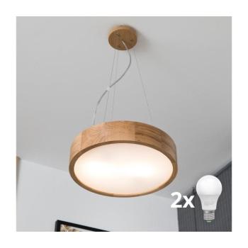 BRILAGI - LED csillár kábelen CARVALHO 2xE27/15W/230V tölgy, átmérő 37 cm 8590828606765 kép