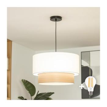 BRILAGI - LED csillár kábelen CERIA 1xE27/40W/230V Ø 50 cm fehér/bézs BG3987+EG781089