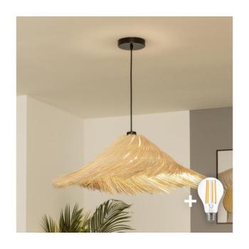 BRILAGI - LED csillár kábelen CERIA BOHO 1xE27/40W/230V átm. 100 cm rattan BG3987+EG781137 kép