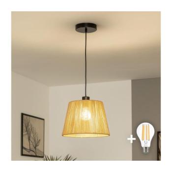 BRILAGI - LED csillár kábelen CERIA BOHO 1xE27/40W/230V átm. 28 cm barna BG3987+EG781111 kép