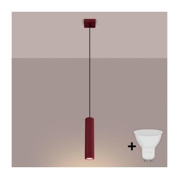 BRILAGI - LED csillár kábelen CRESTO 1xGU10/10W/230V bordó BR.1918 kép