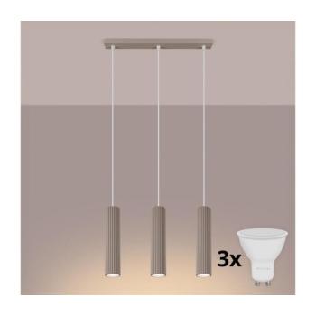 BRILAGI - LED csillár kábelen CRESTO 3xGU10/10W/230V taupe BR.1774