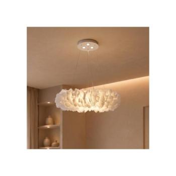BRILAGI - LED csillár kábelen FEATHER 3xE27/40W/230V + 3xLED/3W Ø 50 cm fehér BRI939 kép