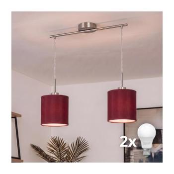 BRILAGI - LED csillár kötélen NUBILA 2xE27/60W/230V pompeji vörös EG32519+2xBG1579 kép