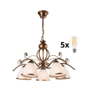 BRILAGI - LED Csillár láncon ANTICO 5xE27/60W/230V bronz patina 8590828606642 kép