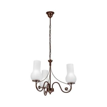 BRILAGI - LED Csillár láncon COTTAGE 3xE14/40W/230V barna/fehér BG1510+3xBG2270 kép