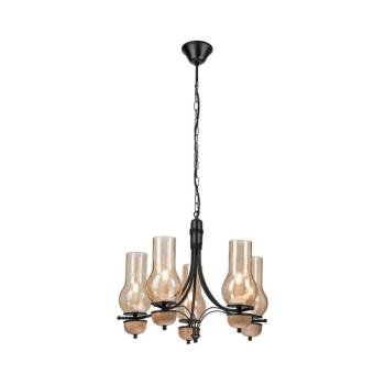 BRILAGI - LED Csillár láncon COTTAGE 5xE14/40W/230V bükkfa/barna BG1524+5xBG2273 kép
