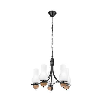 BRILAGI - LED Csillár láncon COTTAGE 5xE14/40W/230V bükkfa/fehér BG1524+5xBG2270 kép