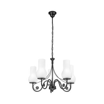 BRILAGI - LED Csillár láncon COTTAGE 5xE14/40W/230V fekete/fehér BG1516+5xBG2270 kép