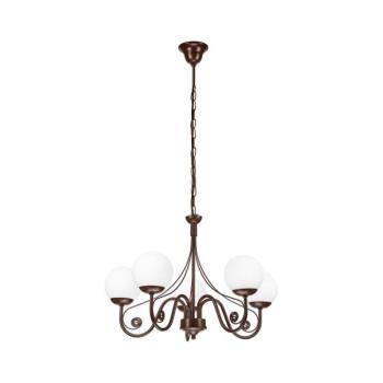 BRILAGI - LED Csillár láncon COTTAGE 5xG9/40W/230V barna/fehér kép