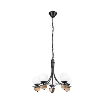 BRILAGI - LED Csillár láncon COTTAGE 5xG9/40W/230V bükkfa/fehér kép