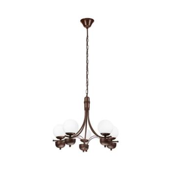 BRILAGI - LED Csillár láncon COTTAGE 5xG9/40W/230V tölgy/fehér kép