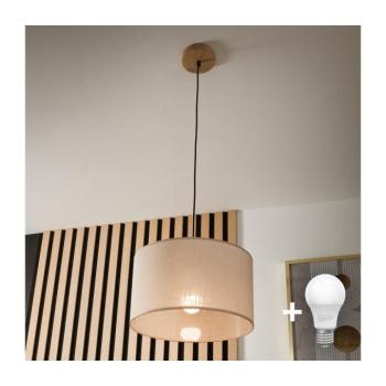 BRILAGI - LED Csillár zsinóron ANTHONY 1xE27/60W/230V tölgy/bézs 8590828610335 kép