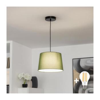 BRILAGI - LED csillár zsinóron CERIA 1xE27/40W/230V Ø 30 cm zöld BG3987+EG781039 kép