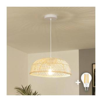 BRILAGI - LED csillár zsinóron CERIA BOHO 1xE27/40W/230V átmérő 60 cm rattan EG300171+EG781132 kép